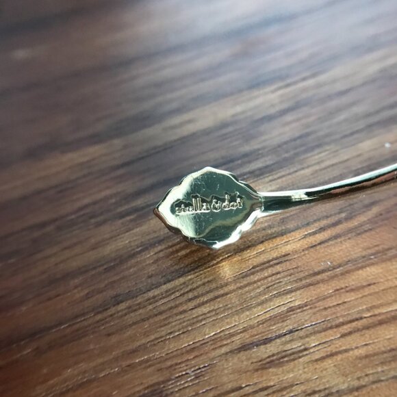 Stella & Dot Eden Pave Pyramid Open Cuff Bracelet Gold Tone - Picture 10 of 10